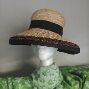 Vintage Italian Teladia Straw Hat Multicolor Small New